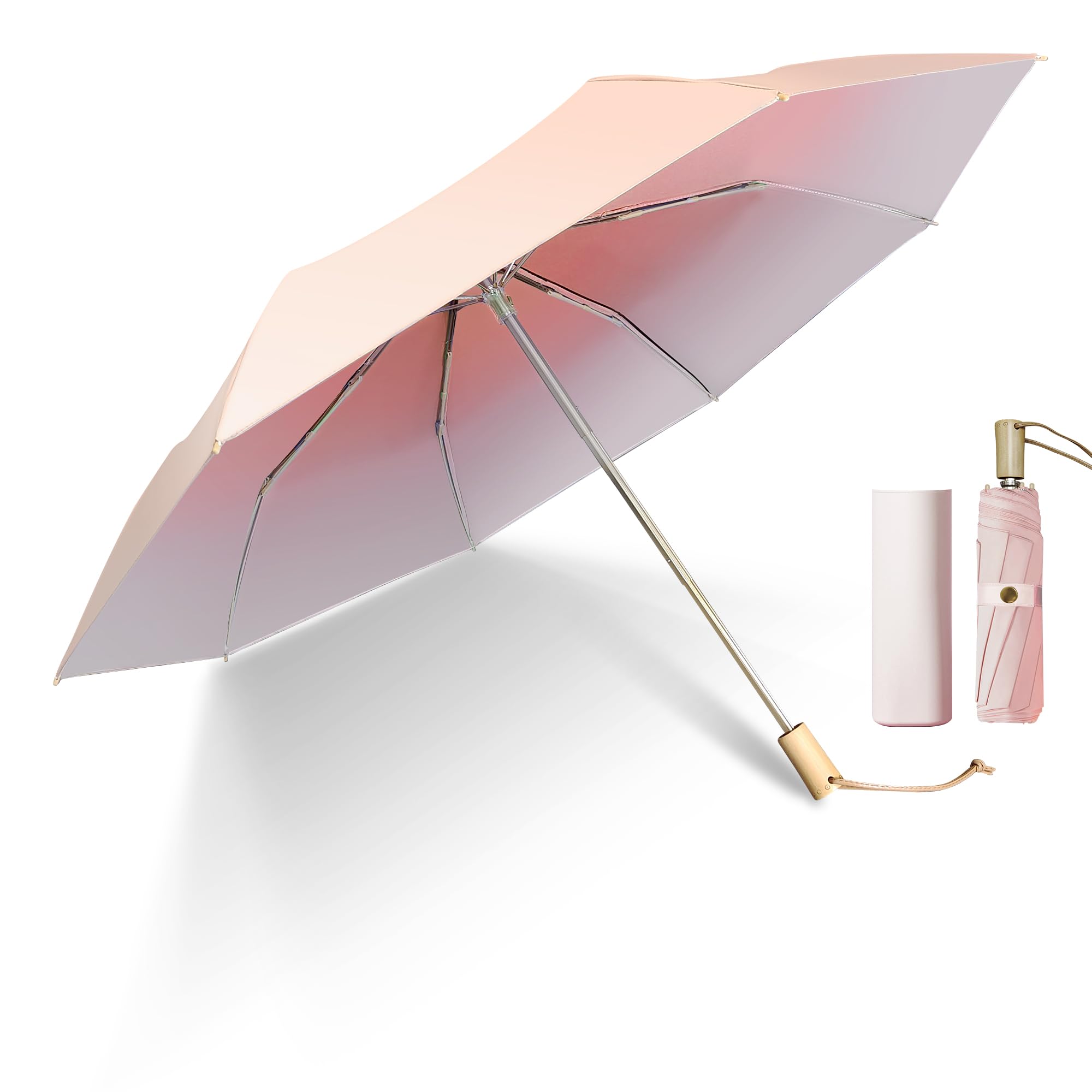 Dlin 折りたたみ傘 レディース 雨傘 大きいサイズ 晴雨兼用 折り畳み傘 軽量 二枚生地 日傘 uvカットUPF50+ 遮光 5級撥水 速乾 耐風 可愛い傘...