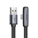 Mcdodo USB-Cケーブル 6A急速充電 極薄L型 Type-Cケーブル iPhone 16/15 Xperia/Galaxy/Pixel/Androidなど対応 MSC充電技術&スマートチップ搭載 高速データ転送 LEDライト付き 2色使用の高密度