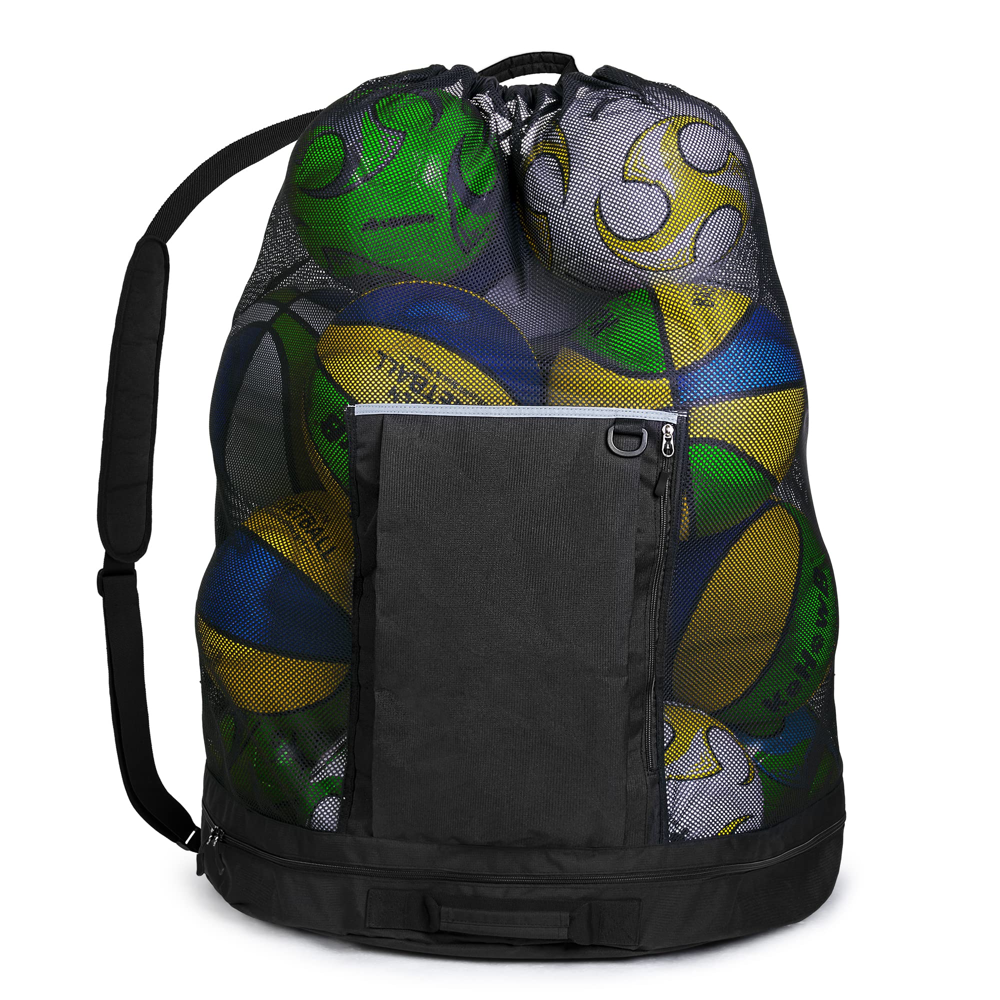 GOBUROS バスケットボールバッグ 18-24個入れ サッカーボールバッグ 大容量 バスケットボールケース バ..