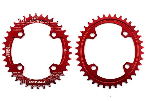 樂天商城 - UPANBIKE 狭い ワイド 楕円形 シングル 自転車チェーンリング 104mm BCD 32T レッド