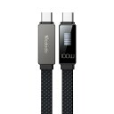 Mcdodo USB-C to USB-Cケーブル リズムスクリーン表示 100W PD急速充電 E-markerチップ搭載 高速データ転送 Type-Cケーブル タイプCケーブル 亜鉛合金シェル 高耐久ナイロン編み USB-C 充電コード MacBook