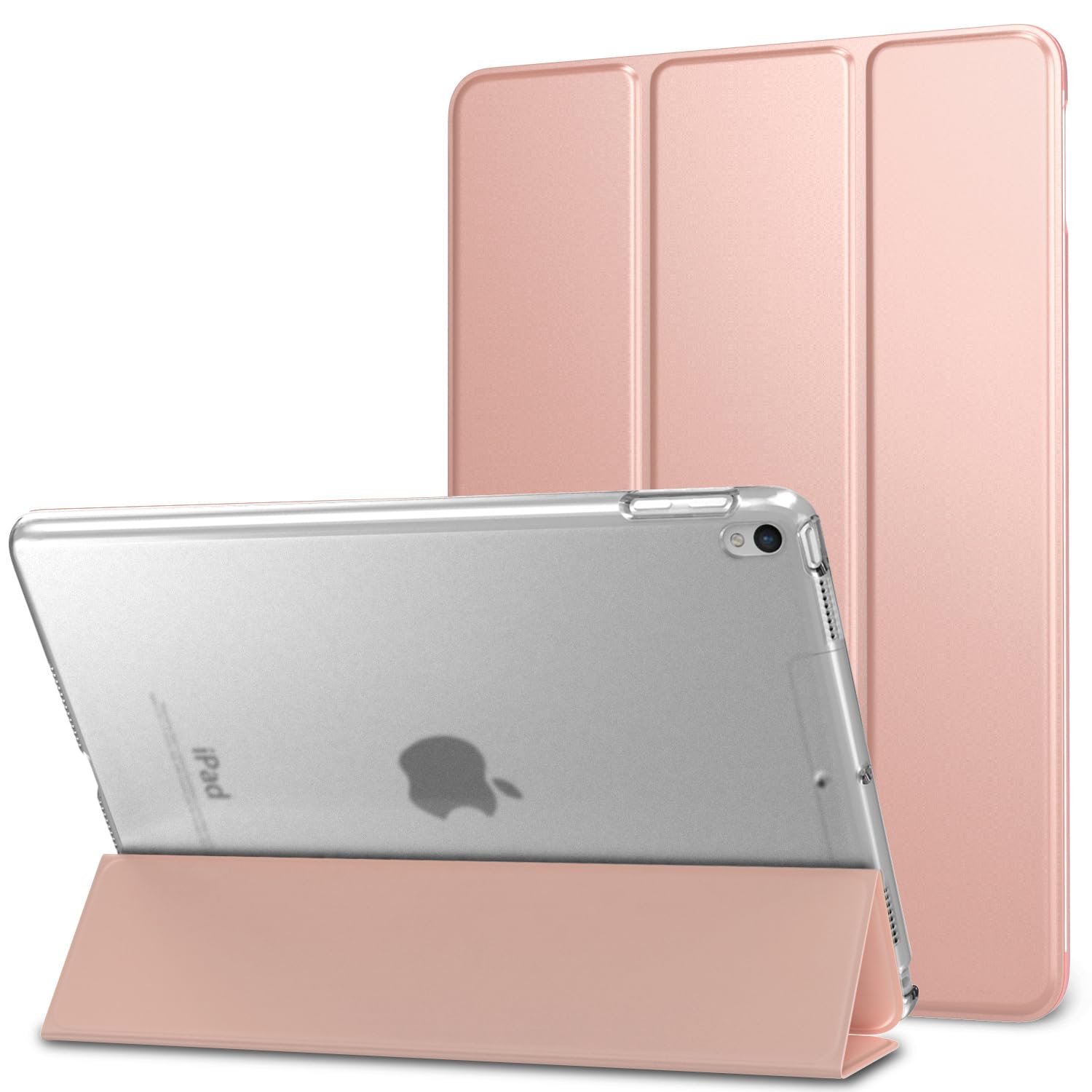 樂天商城 - MoKo iPad Air 3 ケース iPad Pro 10.5 ケース iPad Air 第3世代(2019) / iPad Pro 10.5(2017)専用保護カバー 10.5インチ 半透明シェル オートスリープ機能 三つ折りスタンド 高級PUレザー