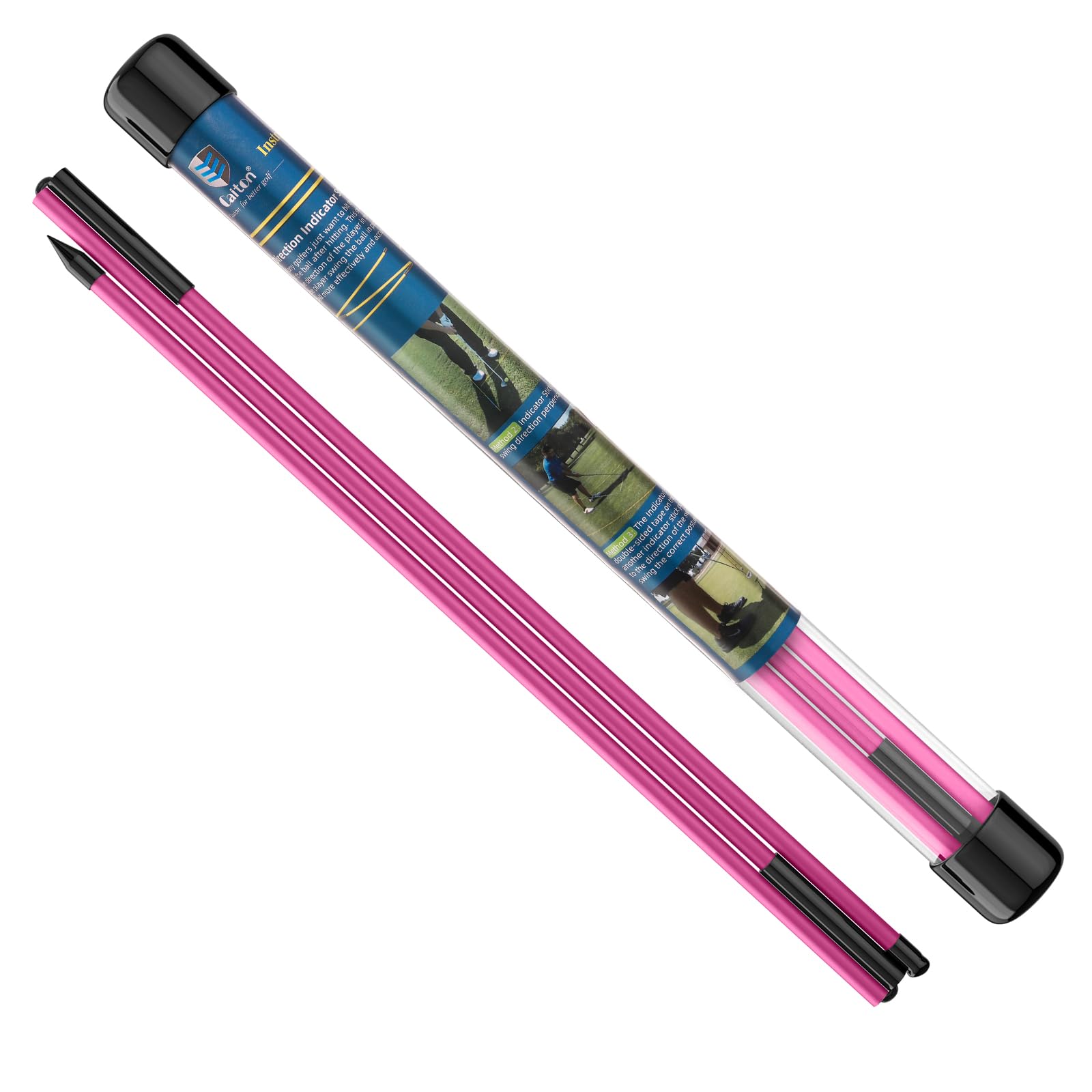 MoKo ゴルフアライメントスティック 2本セット 全長122cm ツアースティック スイング練習器具 折りたた..