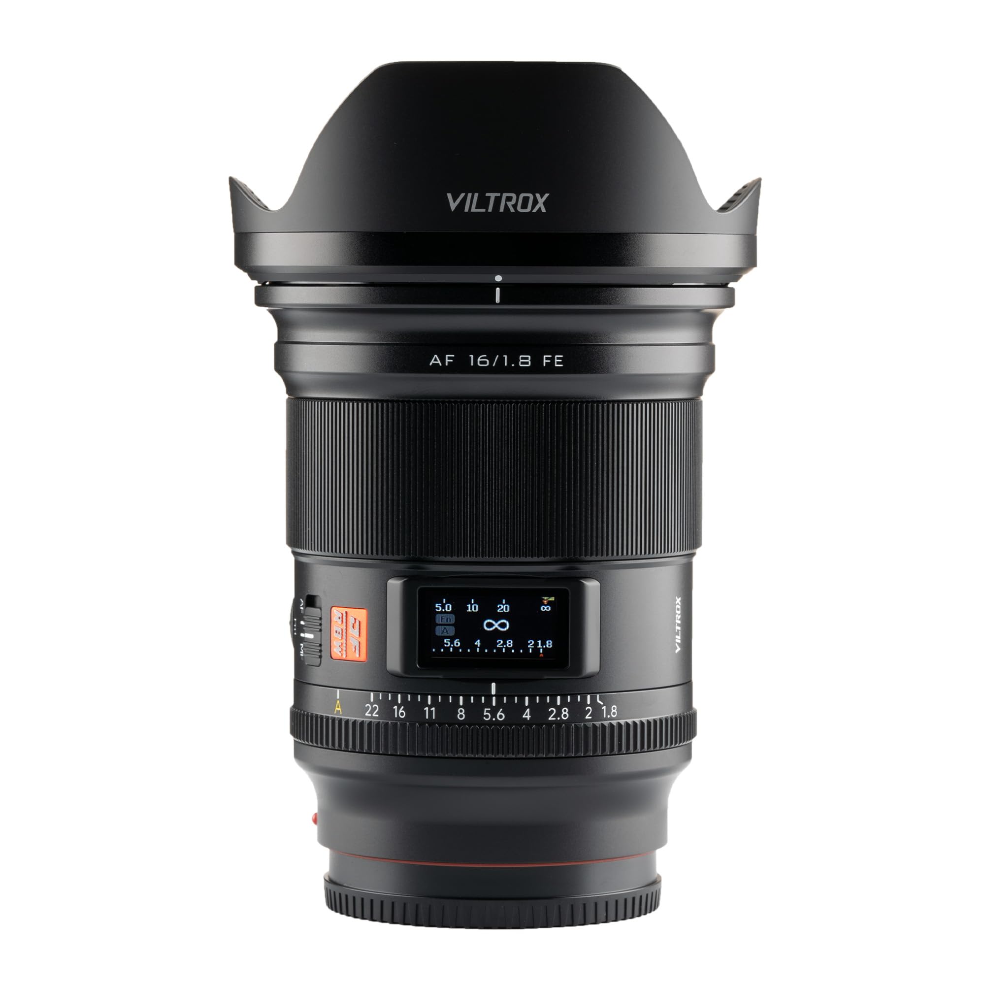 VILTROX AF 16mm F1.8 FE Sony E マウント 広角レンズ 液晶画面付き 超広角 単焦点レンズ ソニー フルサイズ対応 α7II α7III α7RIII α7RIV α7RV α7S α7SII α9 α7CII α7C α7CR