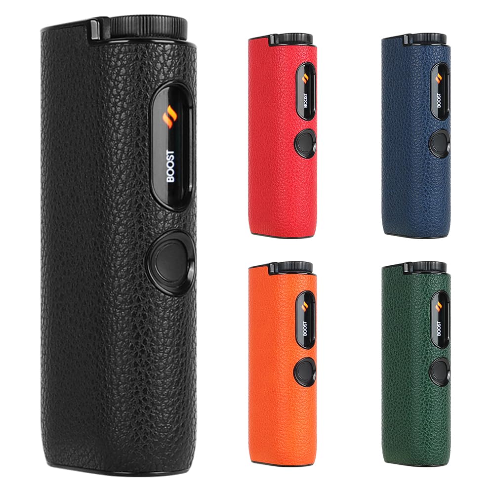 BOOFLYII ケース グローハイパープロ対応 PUレザー製 glo HYPER用カバー 落下防止保護 キズ防止 指紋防止 防塵 軽量 ライチ柄 (ブラック)