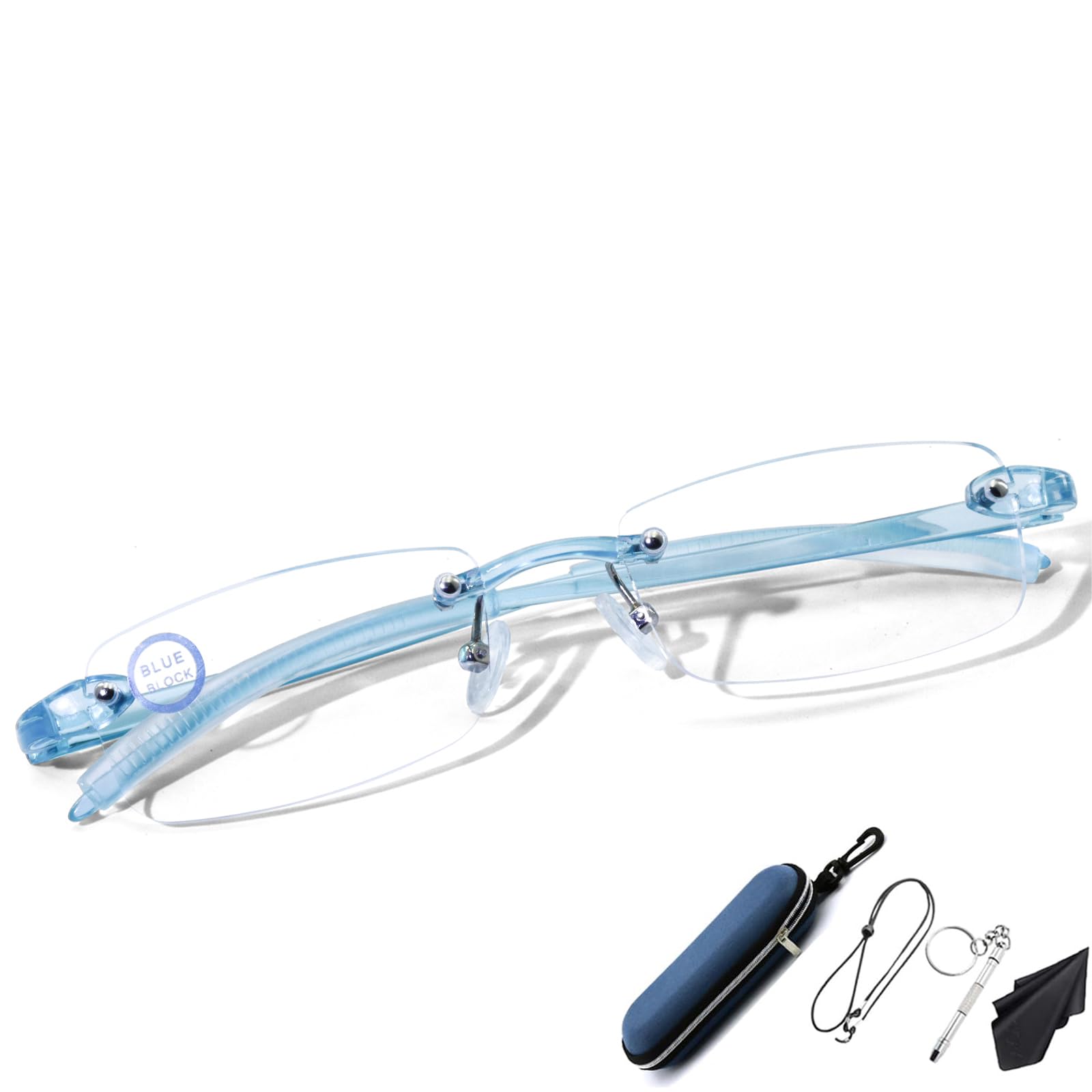 ESAVIA 拡大鏡 メガネ型ルーぺ 1.0 1.5 2.0 2.5 3.0 3.5 軽量 ブルーライトカット 拡大 眼鏡 縁なしメガネ かくだい鏡メガネ 拡大...