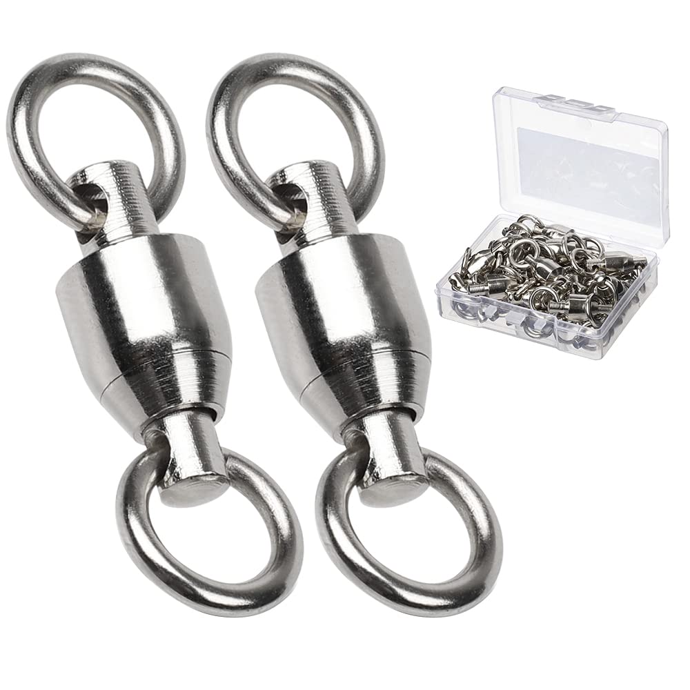 樂天商城 - AMYSPORTS ボールベアリングスイベル ベアリング サルカン ベアリング スイベル 釣り パワースイベル 25個 200kg