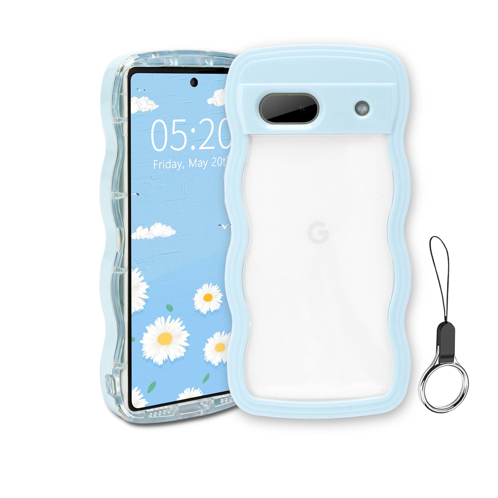 Google Pixel 8A ケース クリア ウェーブ ピクセル 8A TPU波状フレーム うねうね グーグル ピクセル8A 滑り止め スマホケースウェーブ デザイン 手にフィット 韓国 可愛い 女性用 女子向け 透明 ケースカバー 人気 落下防止 耐衝