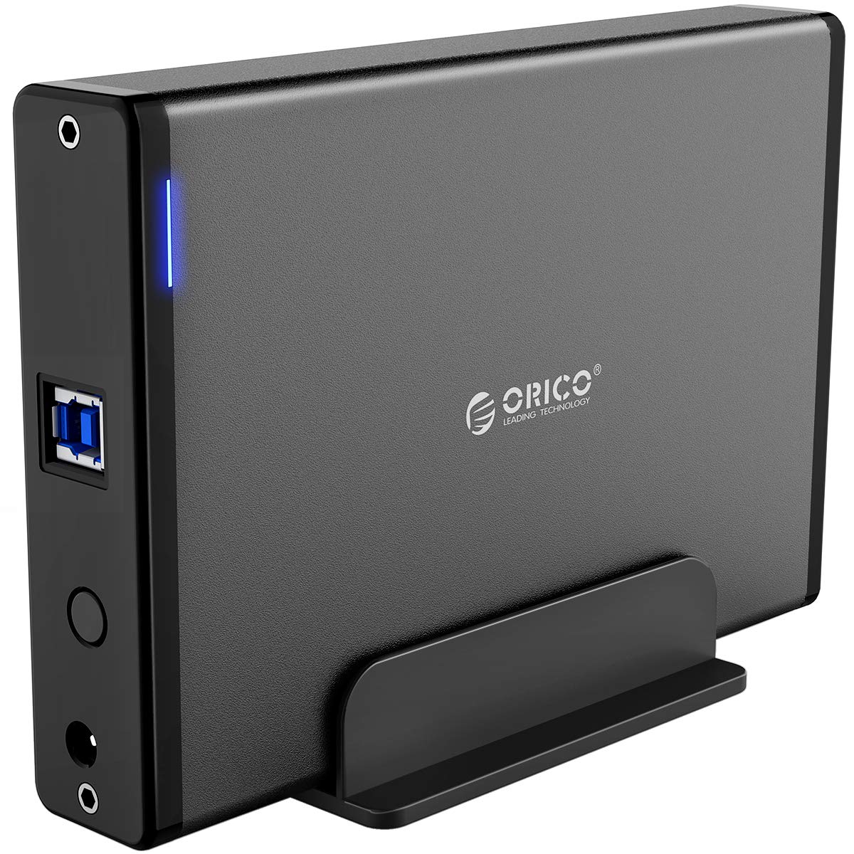 ORICO 3.5インチ HDDケース USB3.0 ドライブケース SATA 3.0 対応 16TBまで 5Gbps高速 ハードディスクケース UASP転送モード対応 アルミ製 ブラック 7688U3