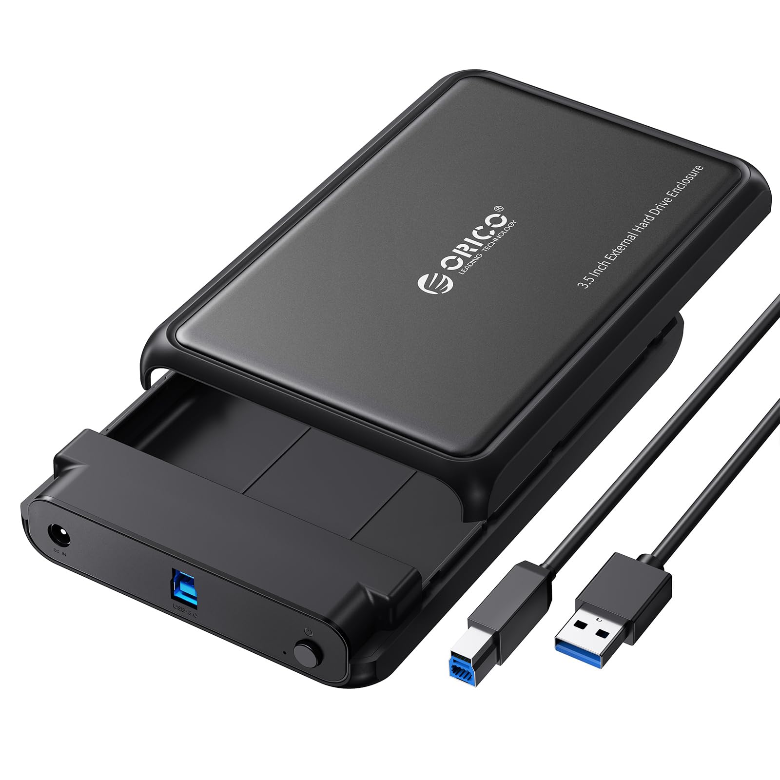 ORICO HDD ケース 3.5インチ USB 3.0 - SATA III 3.5インチ HDD ケース 3.5 インチ 2.5 インチ SATA HDD SSD 用 最大20TB UASP 12V 電源アダプタ付き WD Seagate Toshib