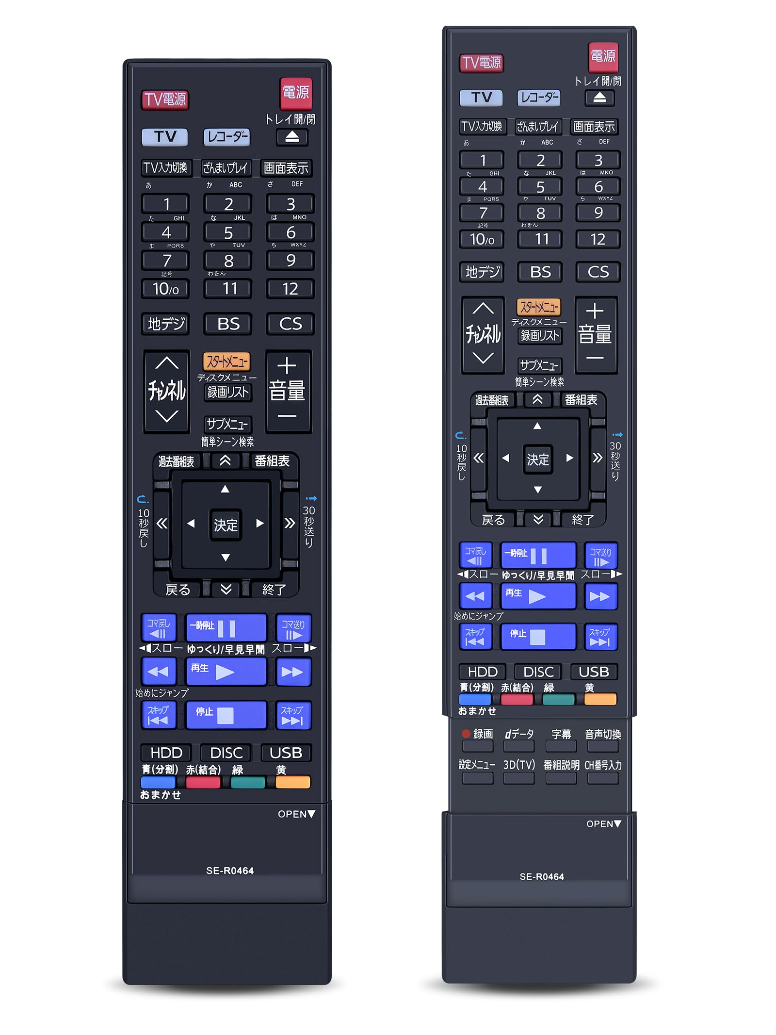 樂天商城 - ブルーレイリモコン SE-R0464 for 東芝 レグザリモコン ブルーレイレコーダーリモコン DBR-T670対応