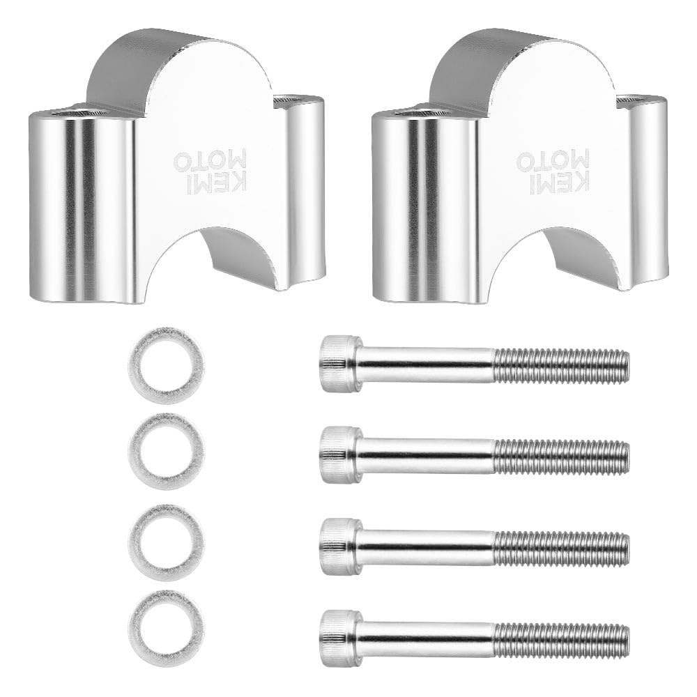 KEMIMOTO ハンドルポスト バイク 30mmアップ ハンドルスペーサー 汎用 φ22mm/22.2mmバー 7/8インチ ハ..