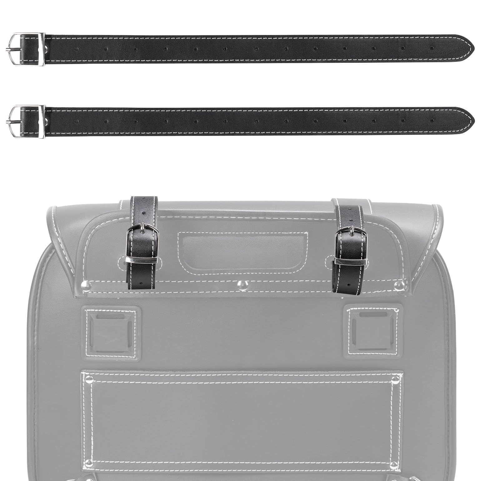 樂天商城 - KEMIMOTO ベルト バイク用 サドルバッグ 合皮固定ベルト 2本入り 補修品 サイドバッグ取付用