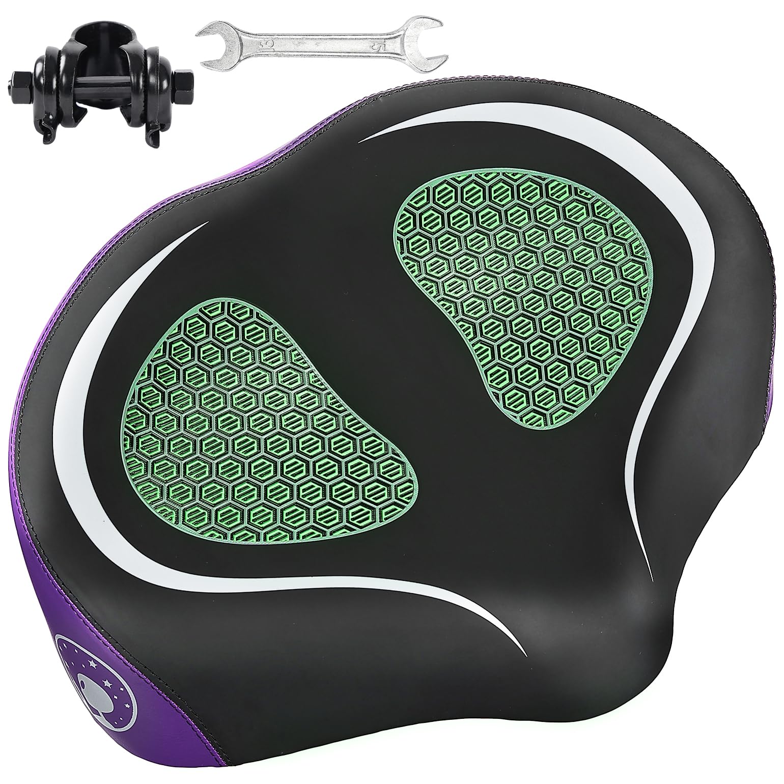 KEMIMOTO【ノーズレスの人間工学デザイン】自転車 サドル クッション 肉厚 低反発 シート お尻が痛くな..