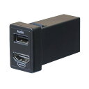 HDMI入力ポート&USB入力ポート USB/HDMI接続ユニット オーディオ中継 オーディオパーツ スイッチホールパネル TOYOTA トヨタ車系用