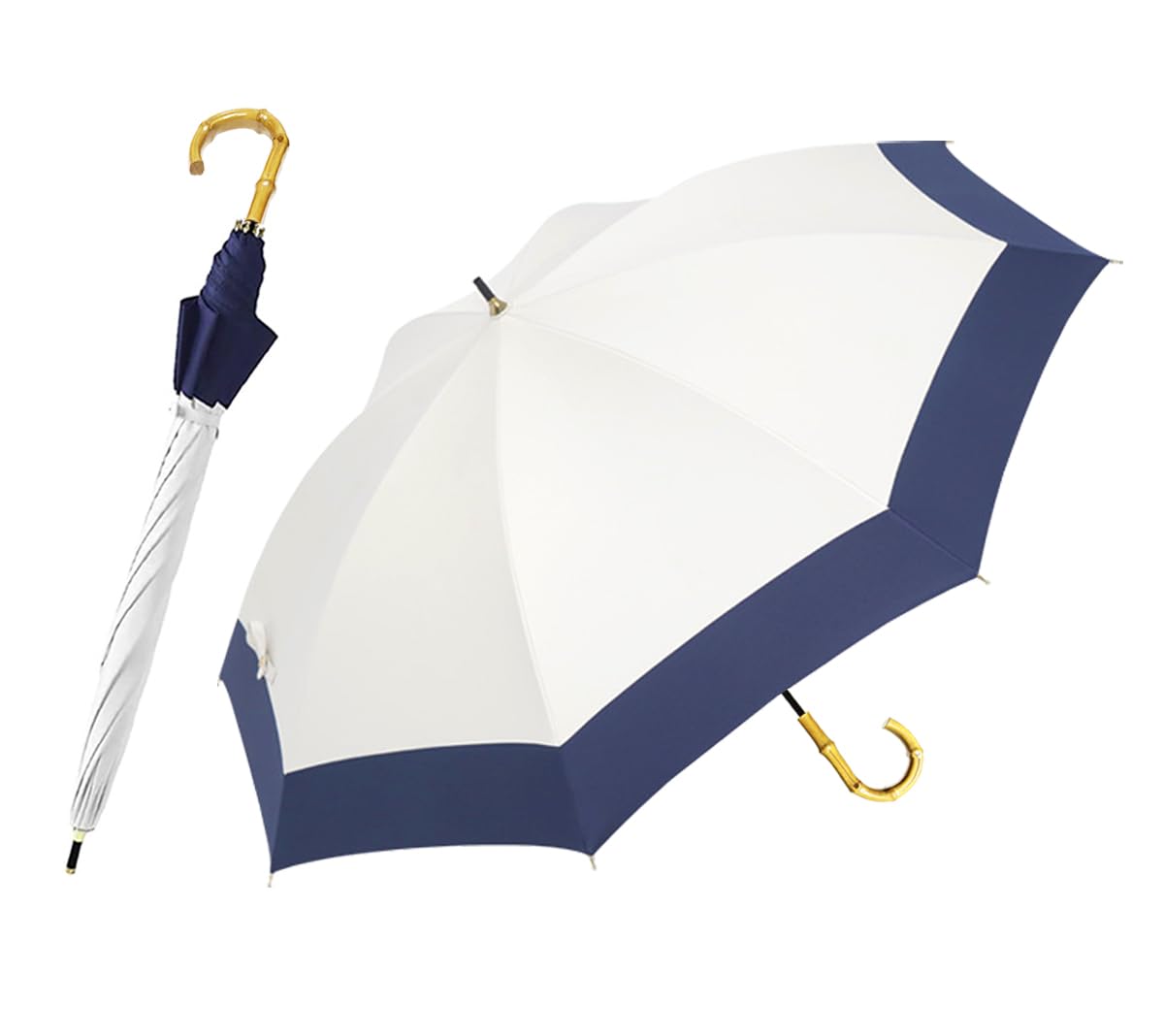 hiino kano 傘 レディース 日傘 uvカット 遮光 長傘 日傘兼用雨傘 レディース 超軽量 約250g バンブーハンドル 母の日のプレゼント 敬老の日...