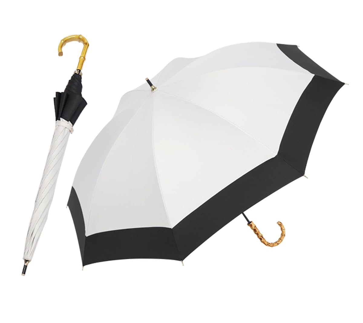 hiino kano 傘 レディース 日傘 uvカット 遮光 長傘 日傘兼用雨傘 レディース 超軽量 約250g バンブーハンドル 母の日のプレゼント 敬老の日...