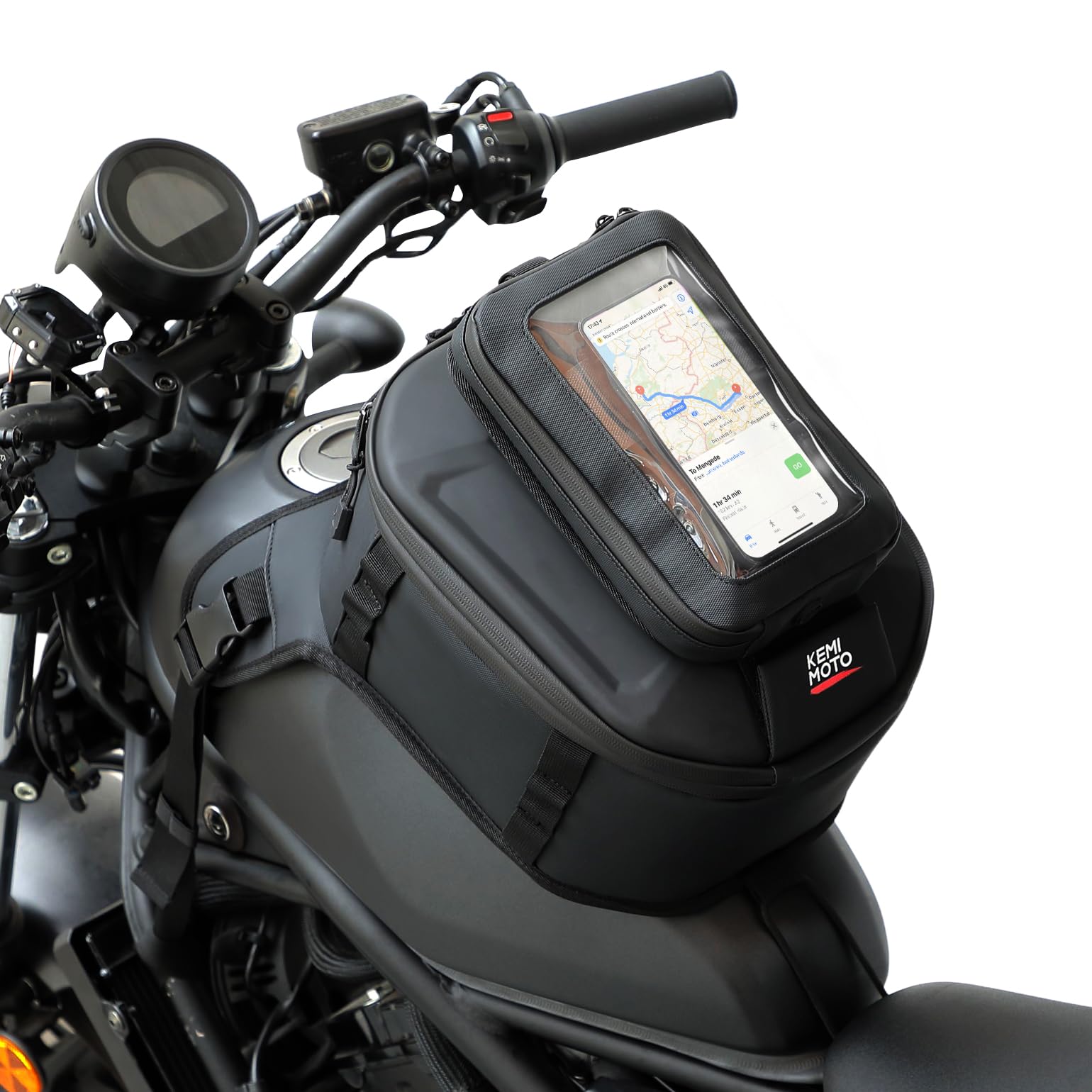 KEMIMOTO タンクバッグ バイク用 13-16L拡張可能 バイク用タンクバック レインカバー 取り外し可能な携..