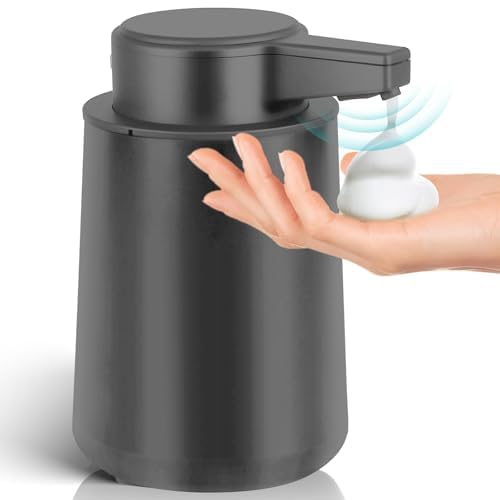 KAWEINA ソープディスペンサー 自動 泡 ハンドソープボトル ハンドソープディスペンサー オートディスペンサー ノータッチ 北欧スタイル 詰め替え 非接触式 ソープボトル 充電式 おしゃれ 手洗い ハンドソープ用 食器洗剤用 IPX5防水 洗面所 キ