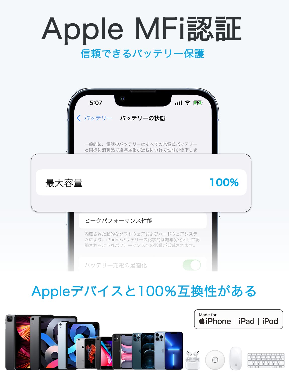 Rampow ライトニングケーブル iphone 充電ケーブル【1m/Apple Mfi 認証/最新C89コネクタ/ナイロン編み/高耐久】急速充電 データ転送対応 lightningケーブル iPhone 14 /13 /12 /11 mini/Pro/P