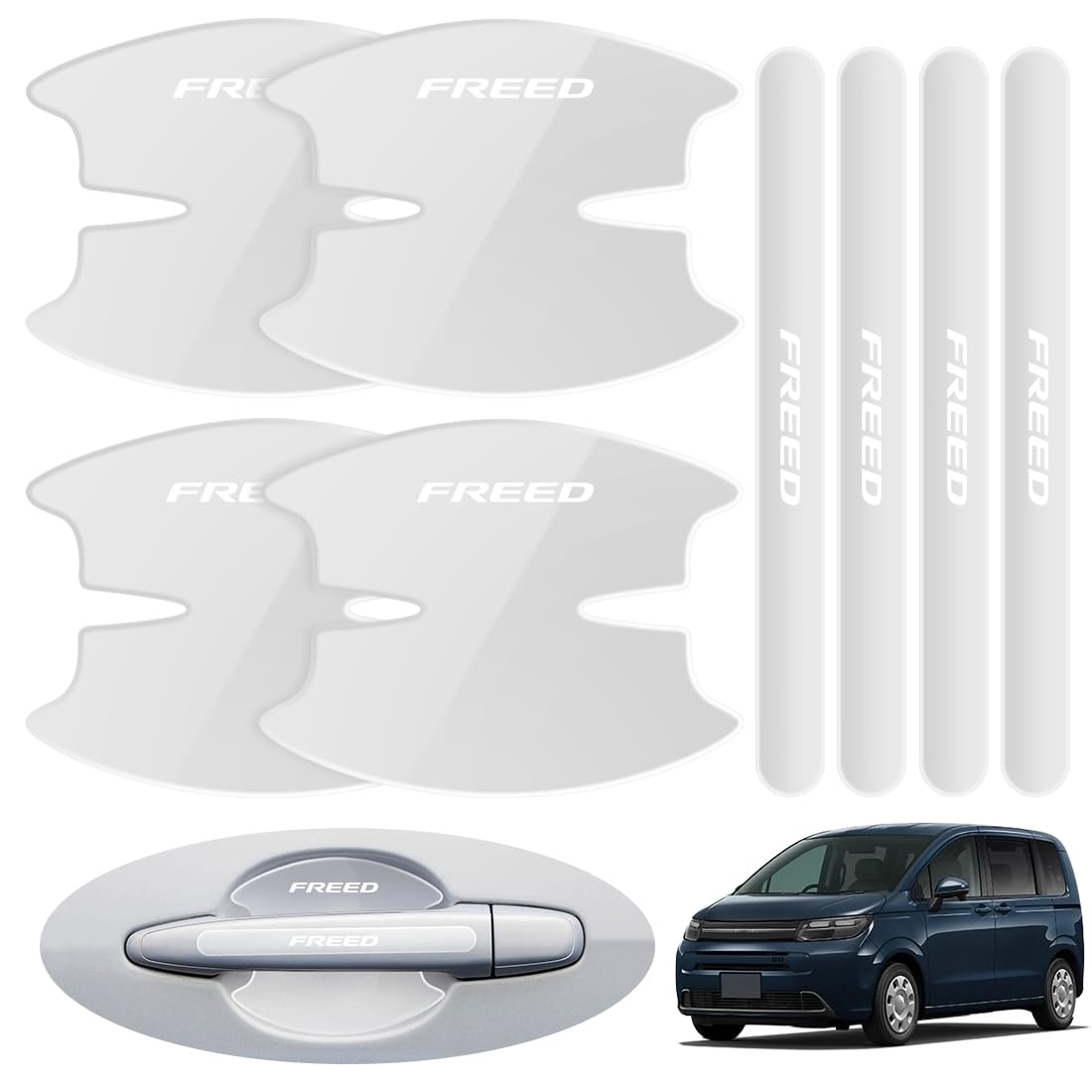 樂天商城 - LUTU 最新型 フリードGT系専用 ドアハンドル プロテクター パーツ フリードGT系専用 ドアキックガードフリード 2024(令和6)年6月発売モデル専用 GT系専用 GT1 GT2 GT3 GT4 GT5 GT6 GT7 GT8専用保護 キズ防止 滑