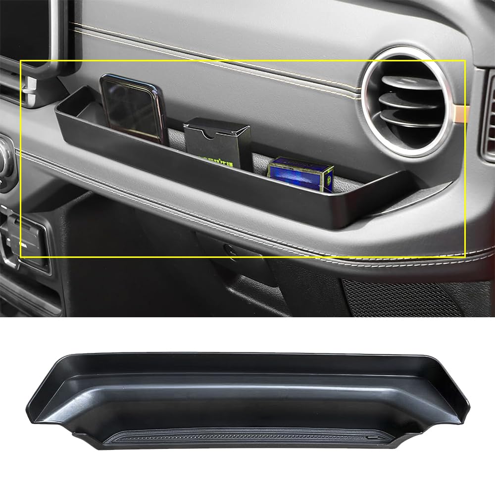 YOCTM ドアハンドルポケット ジープ ラングラー JL グラディエーター JT 4XE 2024 2025 グローブボックス 助手席 収納ボックス 収納 小物入れ カスタム 内装 パーツ アクセサリー ノンスリップマット付き
