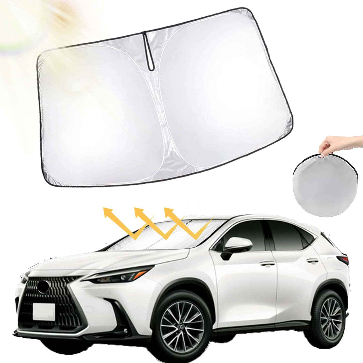 【2025年最新・強化版】oricarmes レクサスnx 20系 サンシェード フロントガラス 遮光断熱 日よけ 車中..