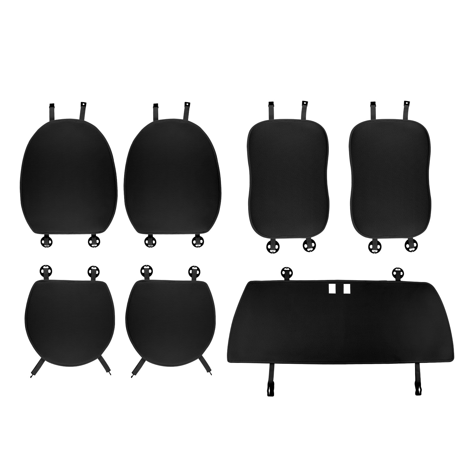 KUNGKIC フィアット Fiat 500 専用 前後席セット 背中 座席シートカバー 涼涼しい メッシュ式 通気性 ..