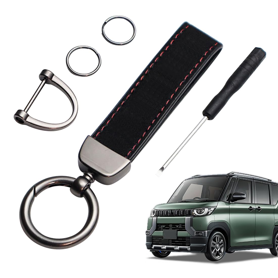 [LUTU] キーホルダー 車専用カスタム 車専用ロゴ キーホルダー 車 鍵 キーホルダー キーケース キーチェーン 車専用ロゴ 回転調整機能 防錆 落下防止 手触りいい ドイツデザイン 高耐久性 防水 防傷 おしゃれ プレゼント 軽量 (LOGOなし)