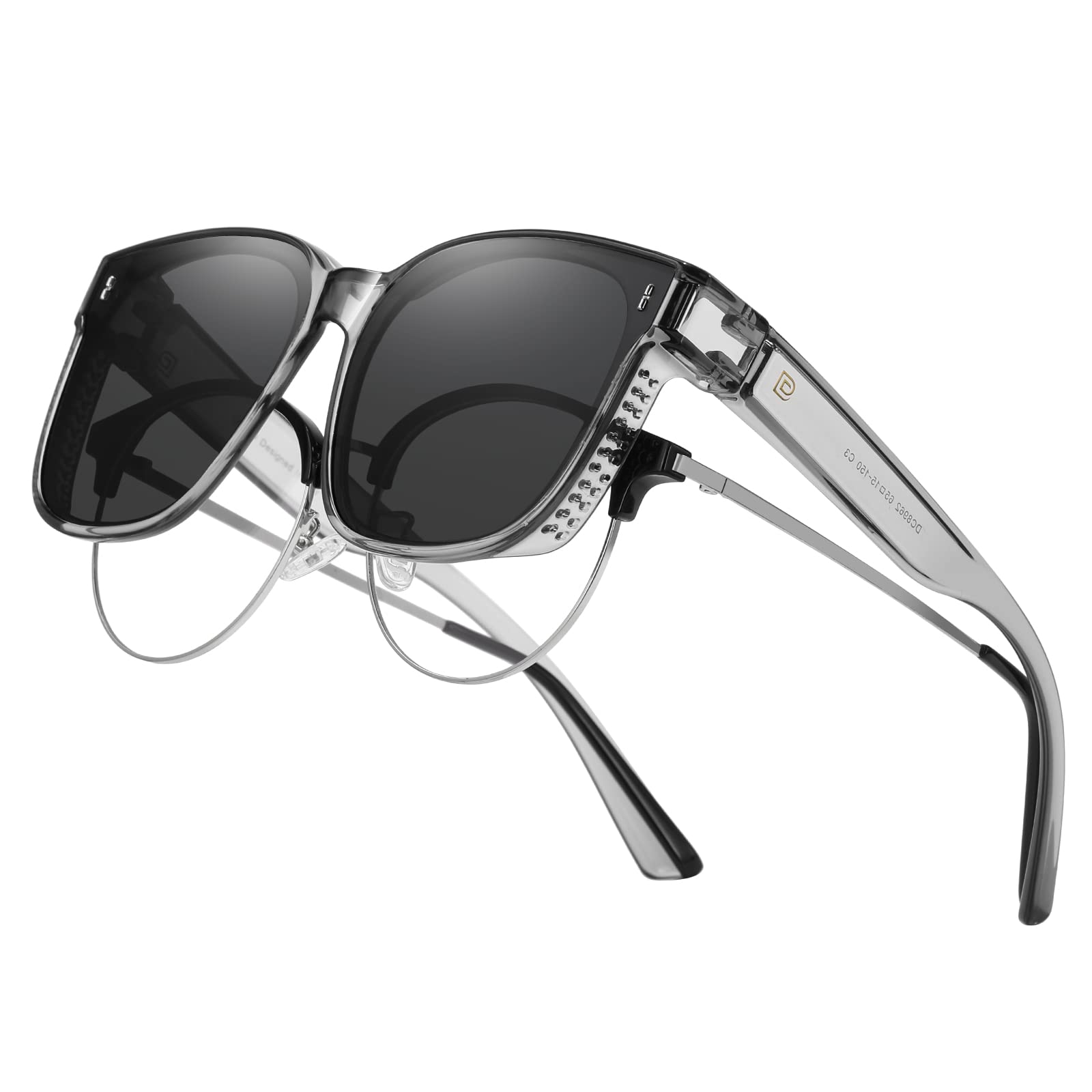 [DUCO] �ᥬ�ͤξ夫��ݤ����� �����С����󥰥饹 �᤬�� ���󤰤餹 �и���� �礭�������� UV400 �糰�����å� ��� ��ǥ��������� �礭...