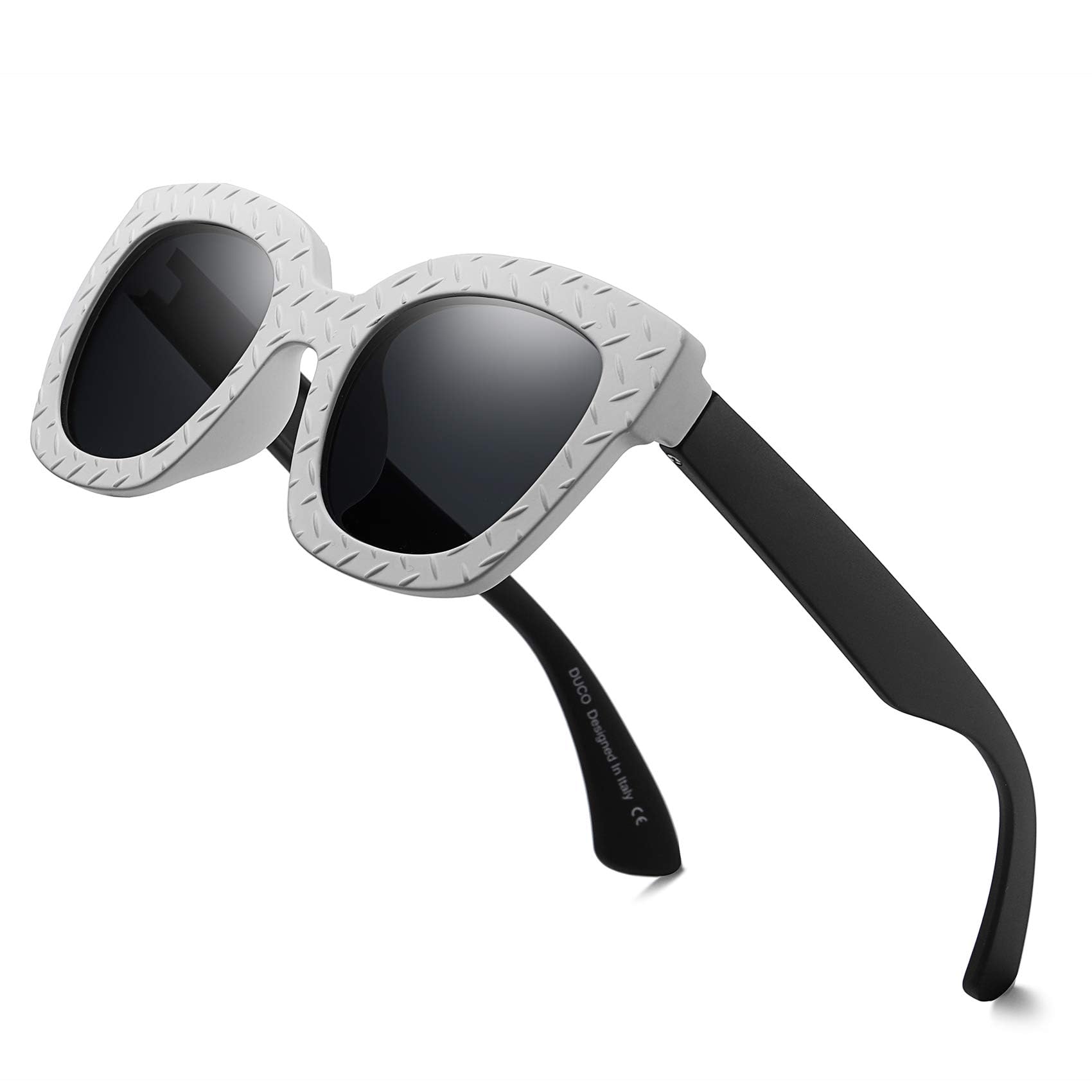 [DUCO] 子供 サングラス キッズ サングラス 偏光 UV紫外線カット さんぐらす 可愛いデザイン 超軽量フレーム (K020-ホワイト)