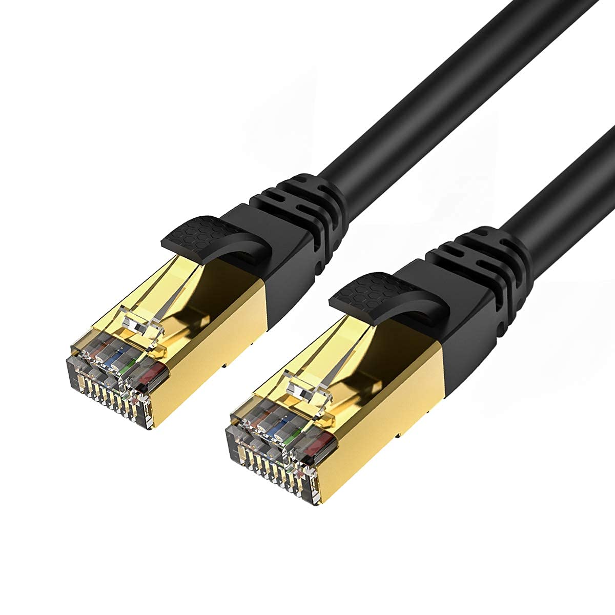 Rakuten - 1m2本 Veetop CAT8 LANケーブル カテゴリ-8 超高速 防水 難燃 耐磨 耐候性 金ツメ RJ45コネクタ ギガビット 40Gbps 2000MHz 26awg 爪折れ防止 二重シールド パソコン 有線lanケーブル PS4 PS5 PoE