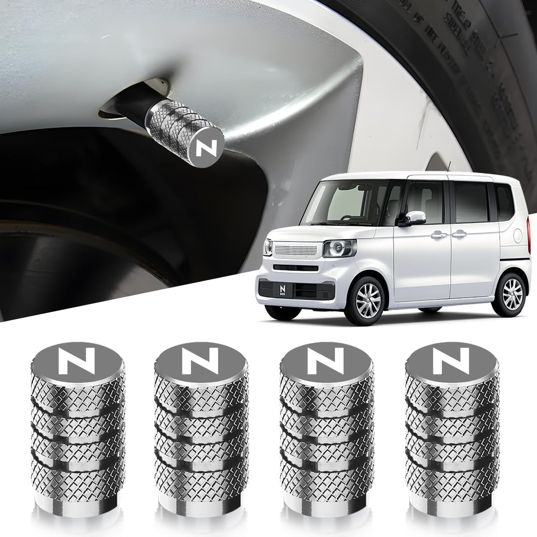 LUTU バルブキャップ N-BOX全シリーズ N系全シリーズ JF1 JF2 JF3 JF4 JF5 JF6アルミニウ材質 タイヤバ..