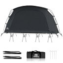 GOGlamping テント コットテント【SKY EYE CT PLUS】 自立式 コットテント TC素材 コット用テント ソロテント カンガルー式テント インナーテント テントのみ 1人用 ツーリングドーム TCテント 3WAYタイプ 軽量 アルミポー