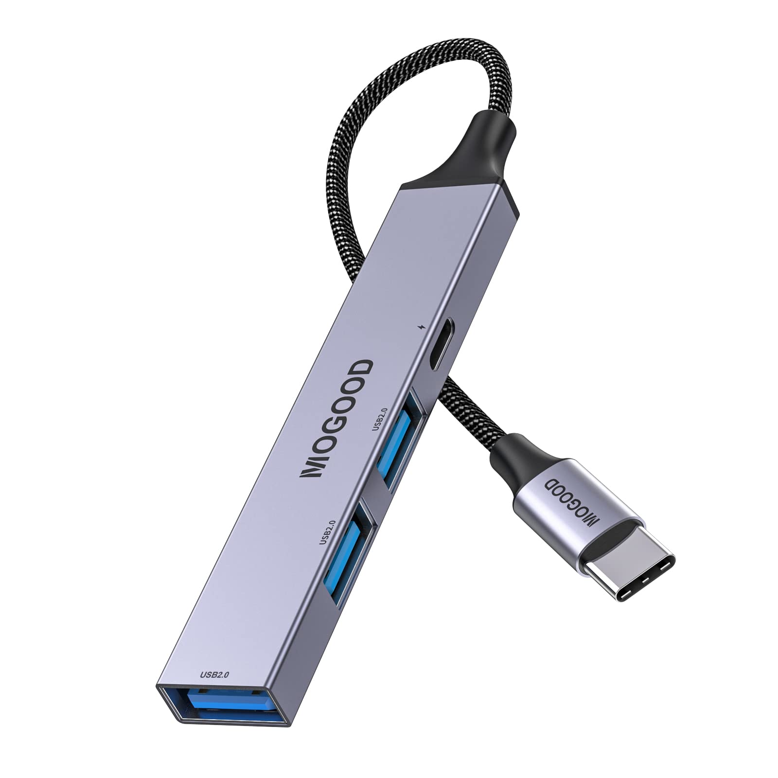 MOGOOD USB Cハブ は充電USBマルチポートアダプタをサポートし 60W PDのUSB CからUSBハブを有し、ノートパソコンに適したUSBスプリッタはMac Pro、iMac、iPad Pro、Chromebook、Dell XPS、サムスンと