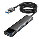 MOGOOD USB 3.0ハブ、1m延長ケーブル、5Gbps 4ポートUSBハブ、マルチポートUSBアダプター、USB Aエクステンダー、ラップトップ、PC、PS5、MacBook Pro/Airなどに対応
