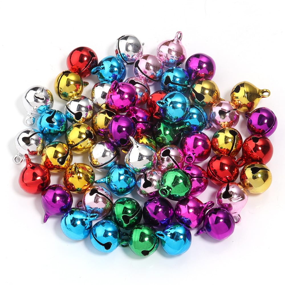 鈴 すず ベル クリスマス鈴 カラフル 飾りベル 可愛いベル クリスマス 飾り アクセサリー 御守りに 16mm 50個