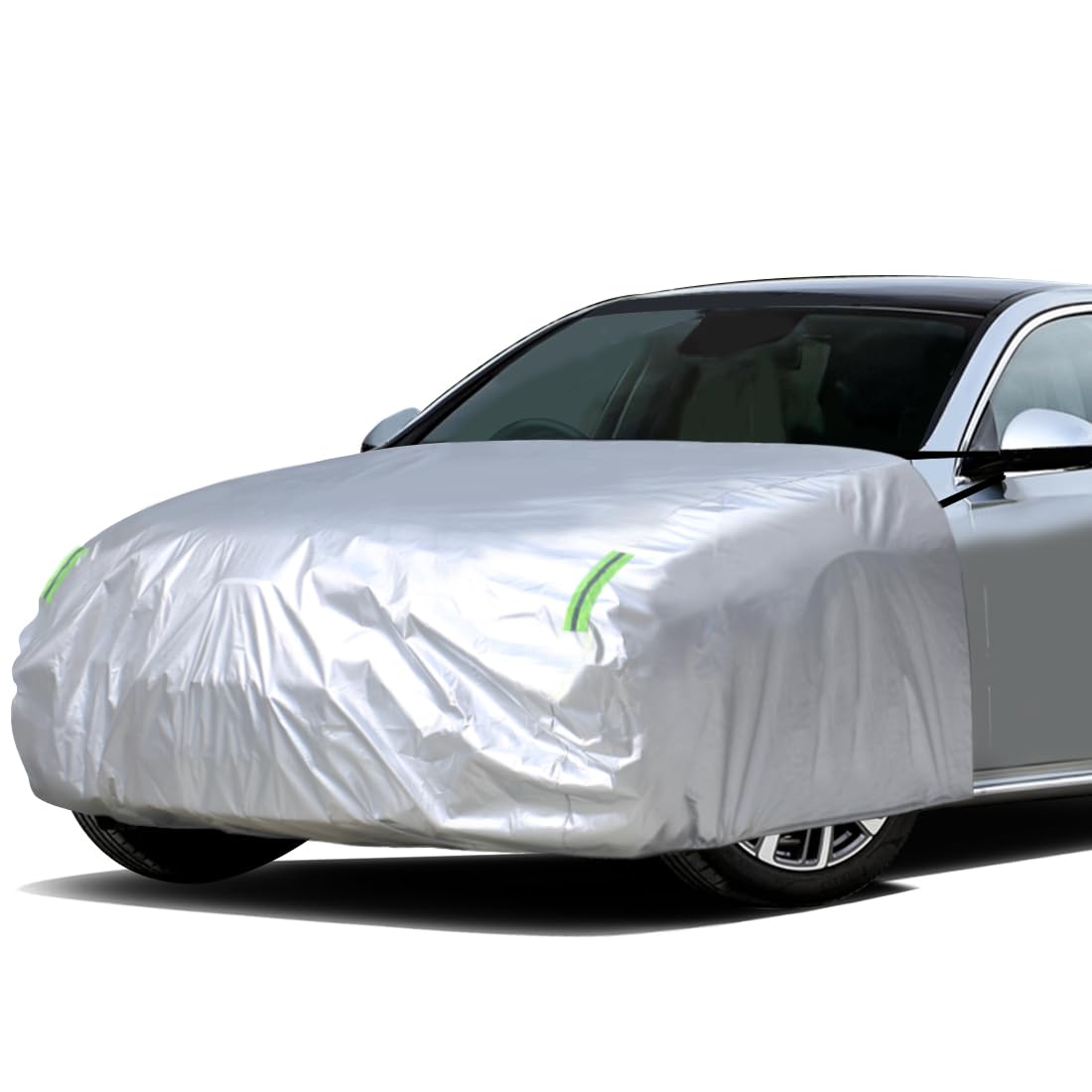 ANBEN ボンネットカバー 防炎フロント保護 210D厚手オックスフォード生地 自動車ボンネット 車カバー ヘッドライト劣化 日焼け防止とアンチエイジング 裏起毛タイプ (一般車用CX-Mサイズ)