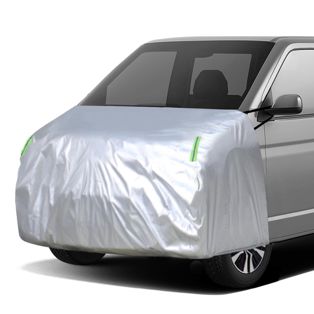 ANBEN ボンネットカバー 防炎フロント保護 210D厚手オックスフォード生地 自動車ボンネット 車カバー ヘッドライト劣化 日焼け防止とアンチエイジング 裏起毛タイプ (ミニバン車用MX-Mサイズ)