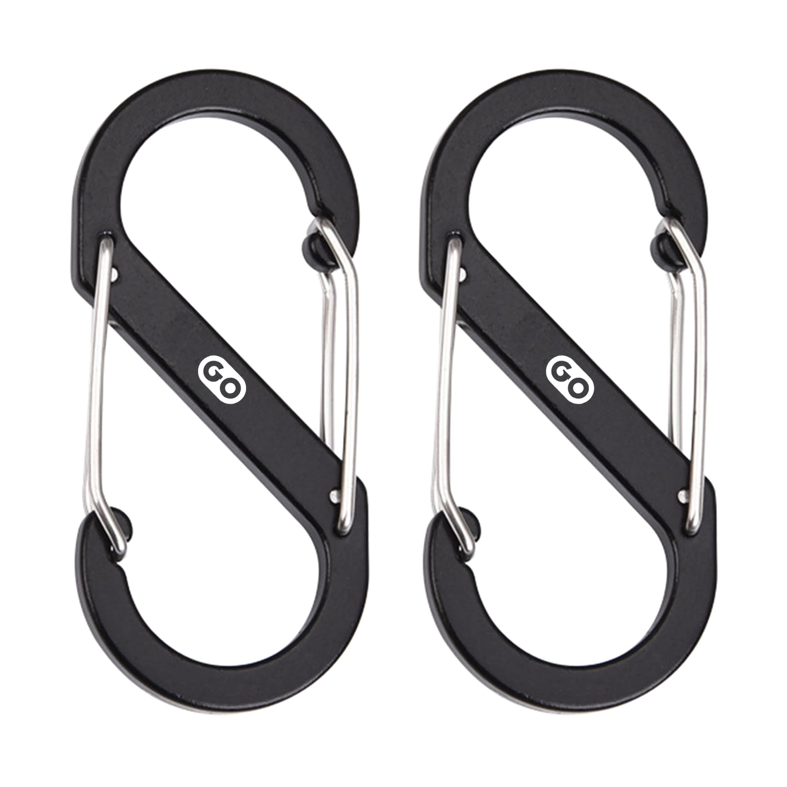 GOGlamping カラビナS字【テント連結用S字カラビナ】張り綱連結用S字カラビナ 8字軽量アルミ キーホル..