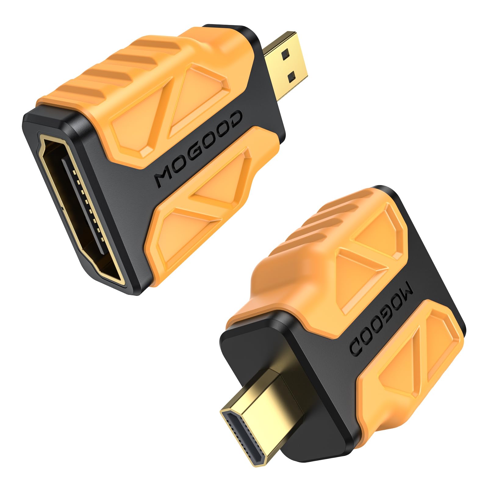 MOGOOD Micro HDMI to HDMI変換アダプター 【2個入り】Micro HDMI延長ケーブル 4K@30Hz micro-hdmi hdmi 変換 HDR 3Dドルビー ARC 対応Raspberry Pi5/Pi4、GoPro Hero