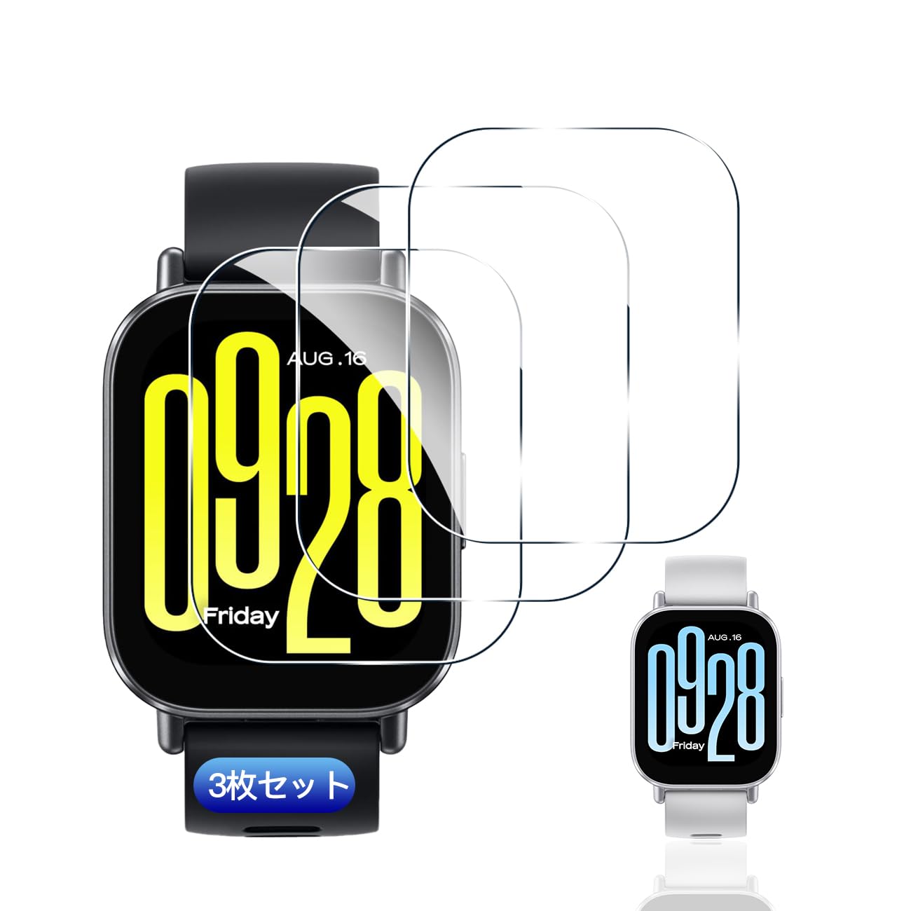 樂天商城 - 【3枚セット】 対応 Redmi Watch 5 Active フィルム ガラスフィルム 3枚 【日本旭硝子素材採用 硬度9H 飛散防止 】 用 Xiaomi Redmi Watch 5 Active 強化ガラス フィルム 対応 シャオミ redmi wa