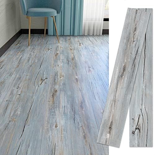 フロアタイル 木目 置くだけ 配送込み 12枚入り 1畳 床 リメイクシート 賃貸 防水 厚手 クッションフロ..