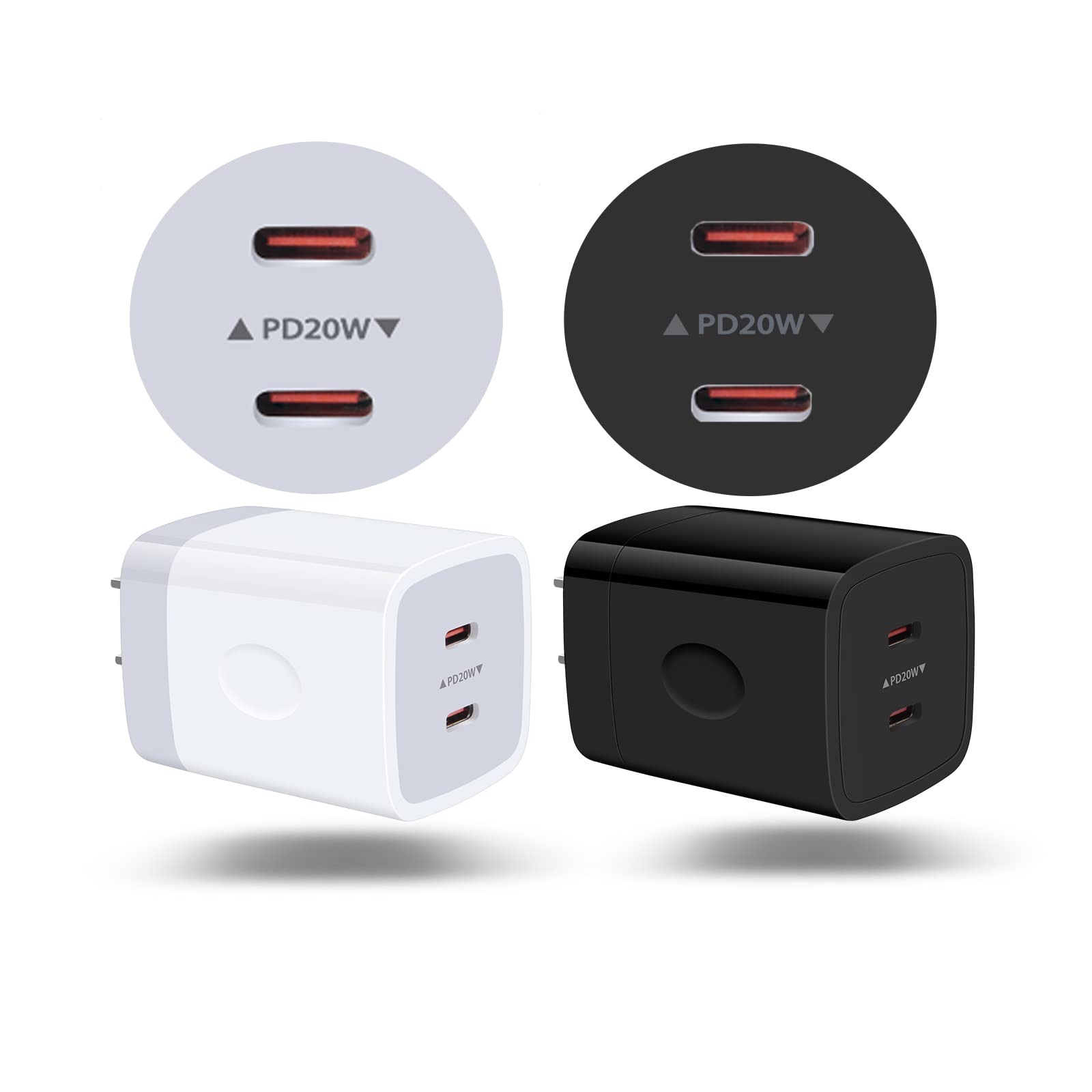 楽天VanVenusViviber usb-c 電源アダプタ 40WタイプCコンセント Type-C 2ポート 純正 PD充電器*2個セット 急速充電器【PSE適合商品】usb cタイプアダプタ iPhone 電源アダプター USBチャージャー スマホ充電器 アンドロイド充電
