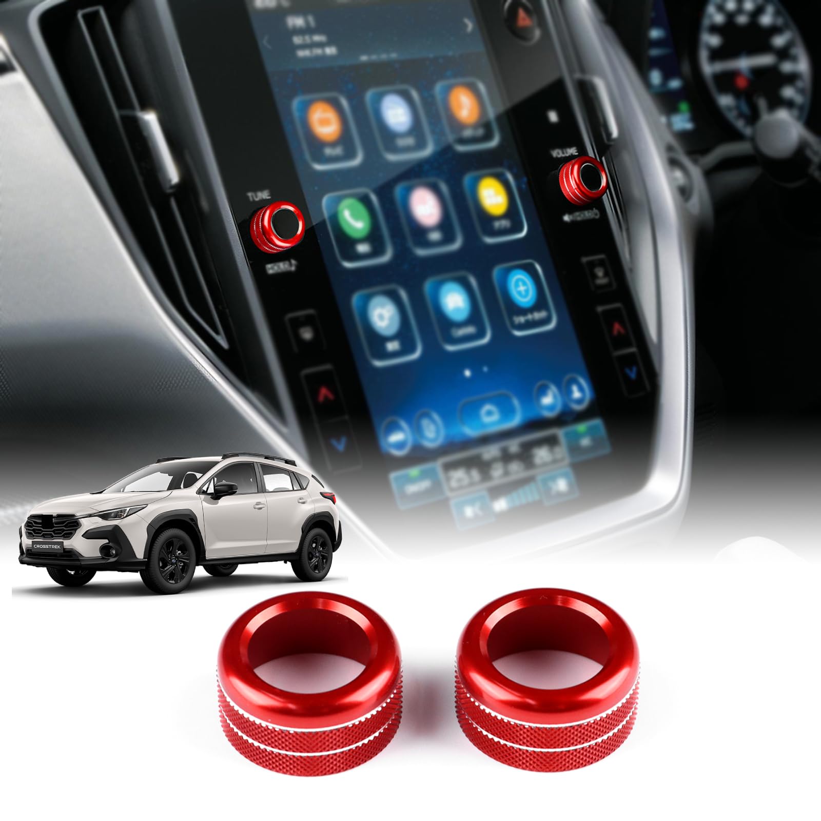 KUNGKIC スバル 3代目 クロストレック 2022 2023 2024 2025 GU系 専用 TUNE 音量調整 スイッチ ノブ リ..
