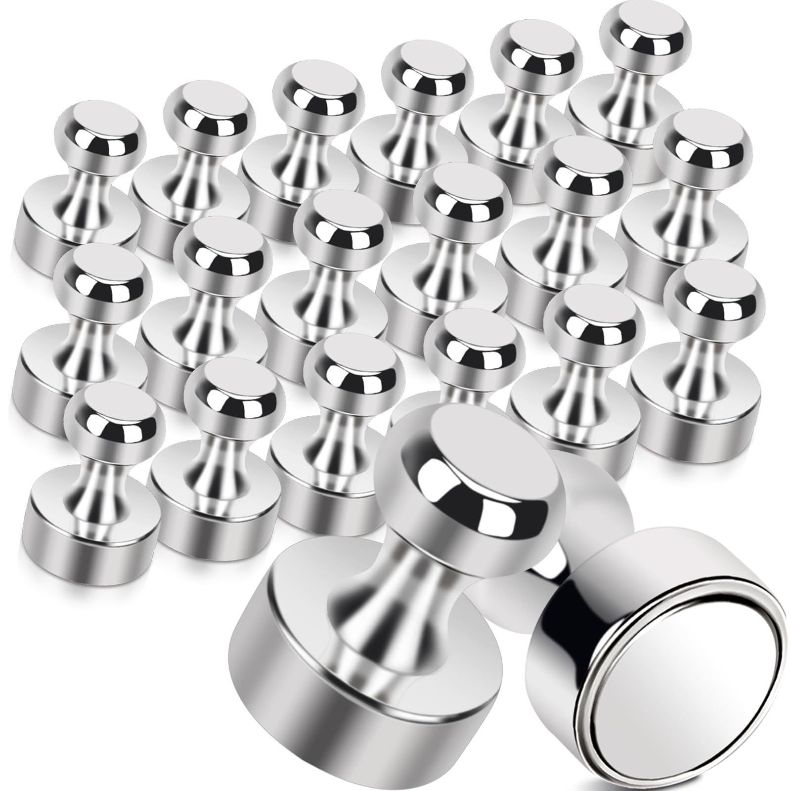 Keukenket 超強力マグネットピン ネオジム磁石 強力マグネット 磁石押しピン ホワイトボードマグネット..