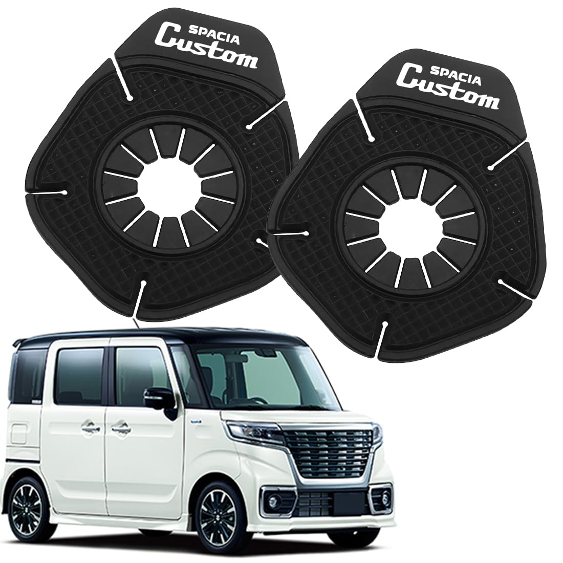 Rakuten - LUTU 新型スペーシアカスタム 全シリーズ対応 ワイパーホール カバー 専属ロゴ 落ち葉防止 異物防ぎ 水防止 耐久性 保護カバー カー用品 機能に干渉なく 外装アクセサリー 雰囲気変わり 個性引き立て DIY 2枚セット (スペーシアカスタム)