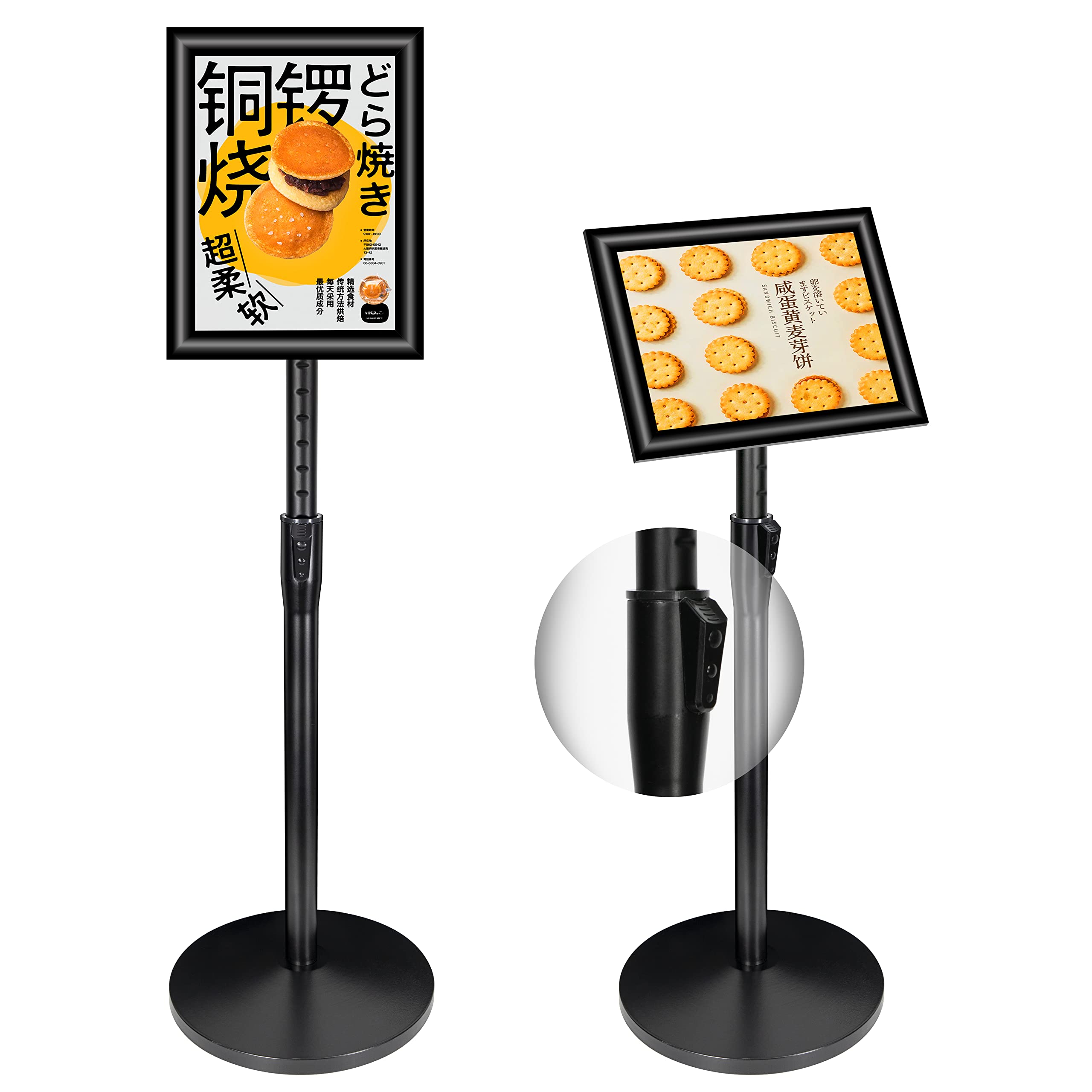 VAIIGO 重い案内板 スタンドボード A4サイズ立て看板 高さ調節可能メニュースタンド 会社案内の情報板 ..