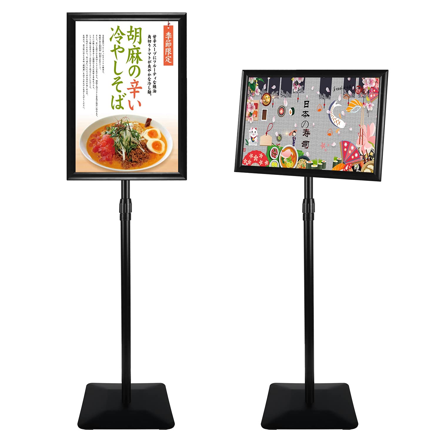 Rakuten - VAIIGO 重い案内板A3 スタンドボード 高さ調節可能 メニュースタンド 会社案内の情報板 お知らせボード 掲示板 スタンド 受付イベントの案内表示お店の看板 エントランス 店舗用看板（ブラック、A3）