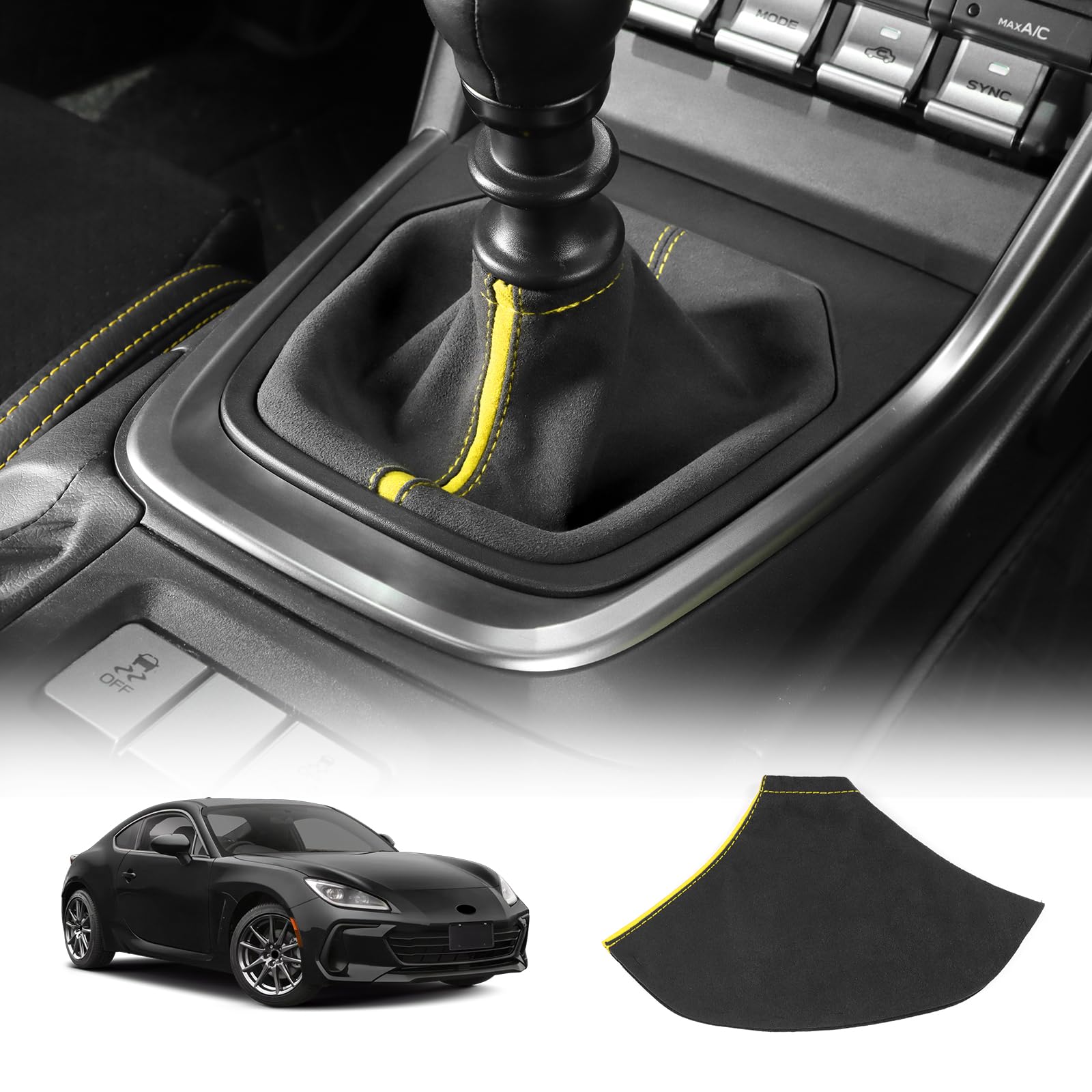 KUNGKIC MT トヨタ GR86 ZN8 スバル BRZ ZD8 2021-2025 専用 シフトブーツ アルカンターラスエード調 ..